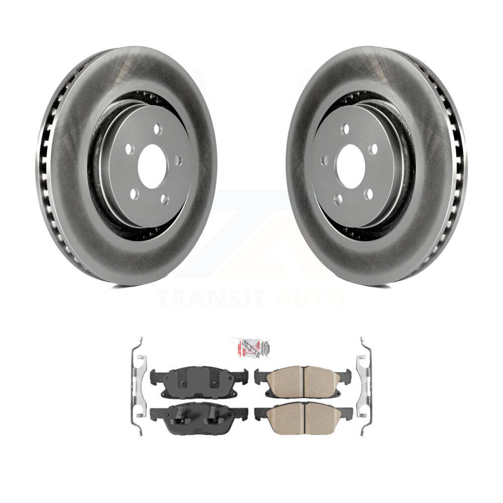 Front Coated Disc Brake Rotor And Ceramic Pad Kit For Ford Fusion Lincoln MKZ Continental KGA-100363