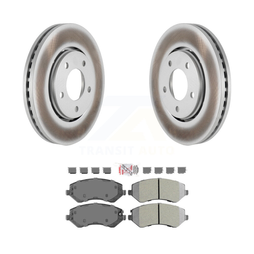 Front Coat Disc Brake Rotor Semi-Metallic Pad Kit For Dodge Caravan Grand Chrysler Town & KGA-100381