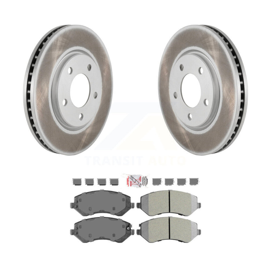 Front Coated Brake Rotor & Semi-Metallic Pad Kit For Dodge Grand Caravan Chrysler Voyager KGA-100384
