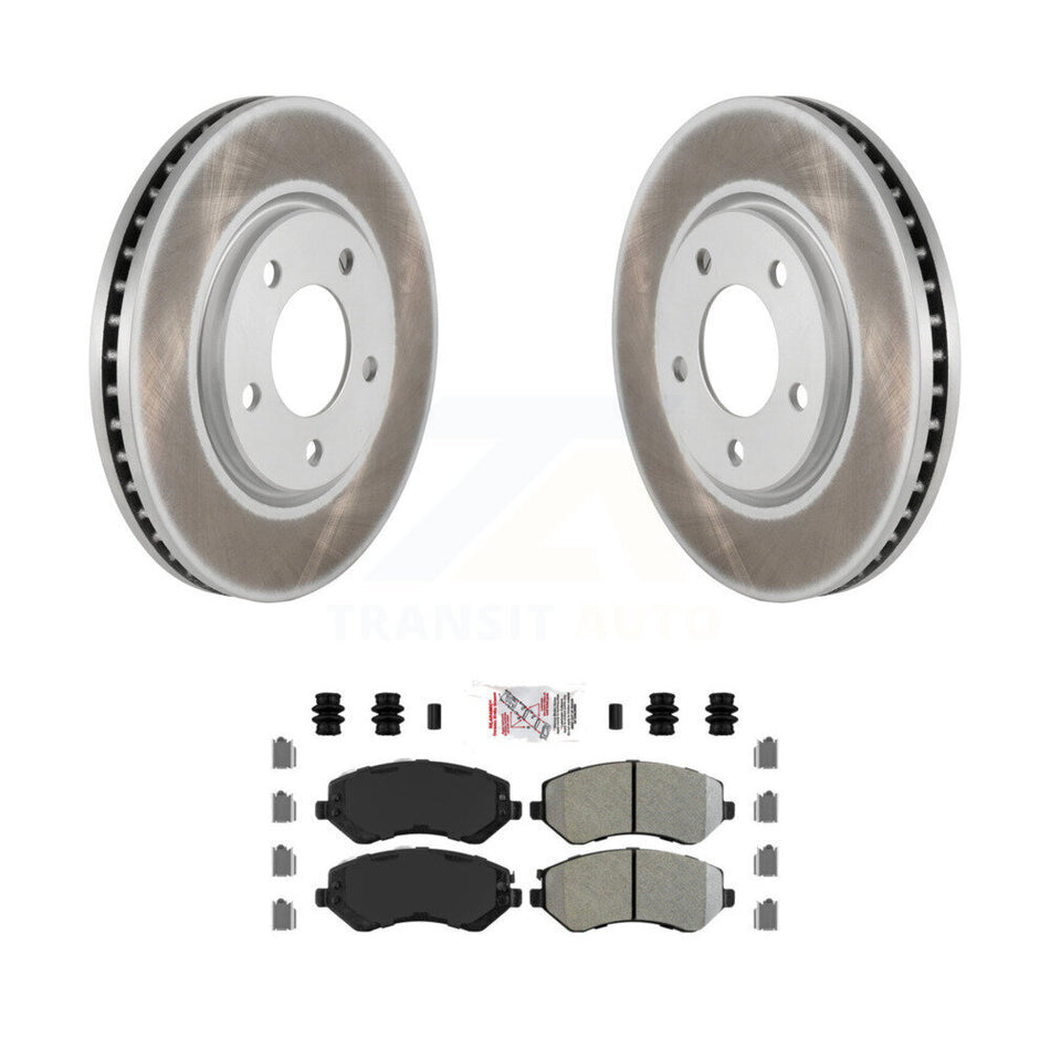 Front Coated Brake Rotor & Semi-Metallic Pad Kit For Dodge Grand Caravan Chrysler Voyager KGA-100385