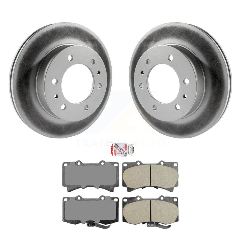 Front Coated Disc Brake Rotors And Ceramic Pads Kit For Hummer H3 H3T KGA-100397