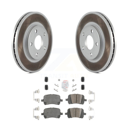 Front Coated Disc Brake Rotors And Ceramic Pads Kit For Chevrolet Malibu Pontiac G6 KGA-100399