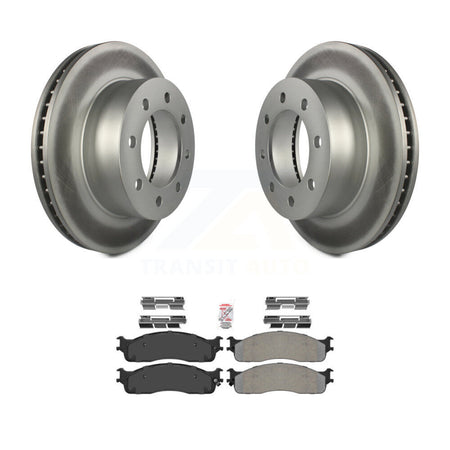 Front Coated Disc Brake Rotors And Semi-Metallic Pads Kit For Dodge Ram 1500 3500 2500 KGA-100401