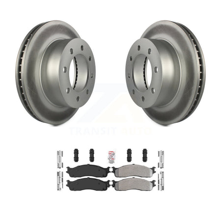 Front Coated Disc Brake Rotors And Semi-Metallic Pads Kit For Dodge Ram 1500 3500 2500 KGA-100402