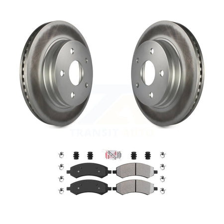 Front Coated Brake Rotors Semi-Metallic Pad Kit For Ram 1500 Classic Dodge Chrysler Aspen KGA-100405
