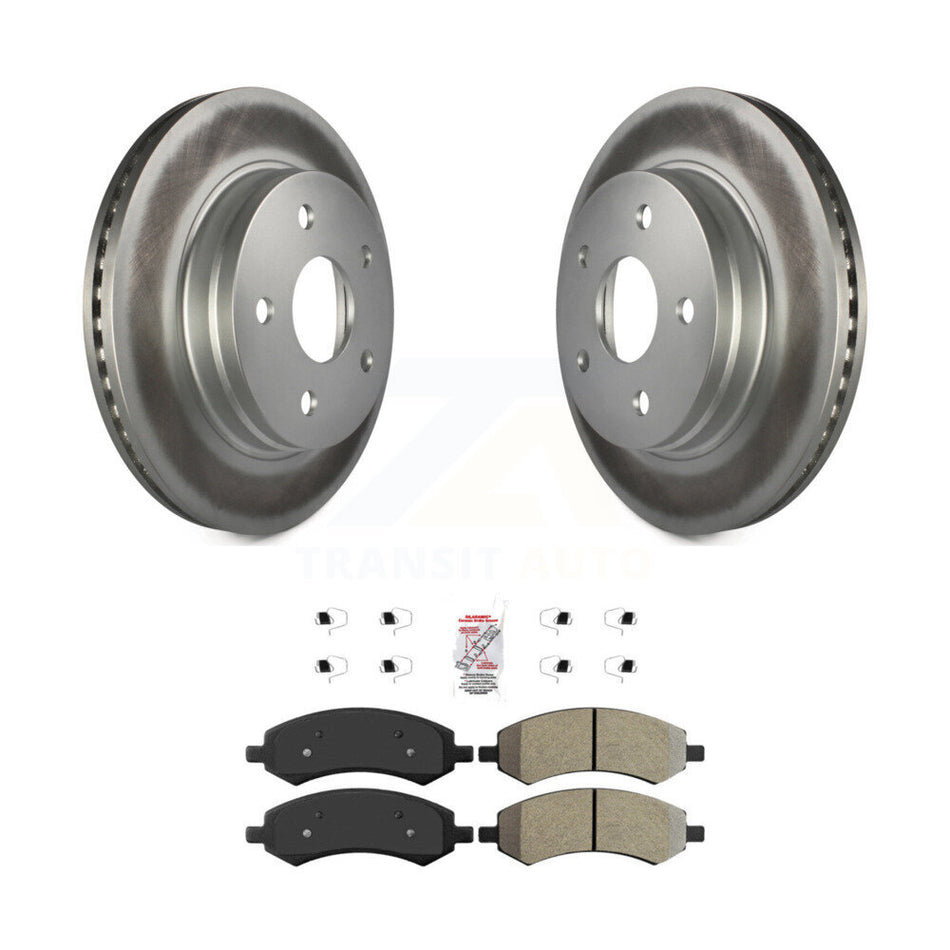 Front Coated Brake Rotors Semi-Metallic Pad Kit For Ram 1500 Classic Dodge Chrysler Aspen KGA-100408