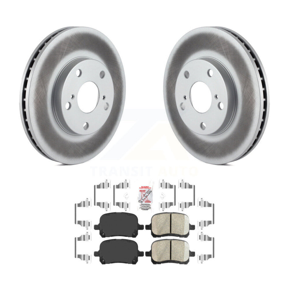 Front Coated Disc Brake Rotors Ceramic Pad Kit For Toyota Camry Solara Avalon Lexus ES300 KGA-100415