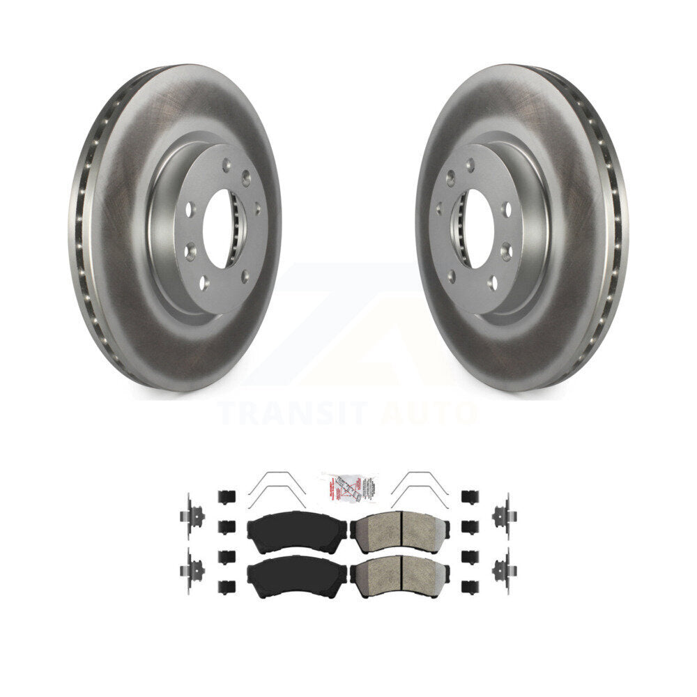 Front Coated Brake Rotor Semi-Metallic Pad Kit For Ford Fusion Mazda 6 Lincoln MKZ Zephyr KGA-100439
