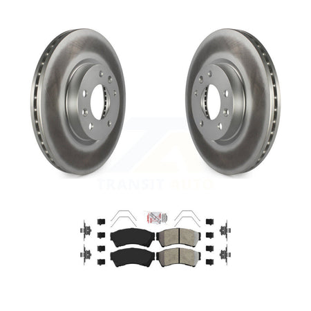 Front Coated Brake Rotor Semi-Metallic Pad Kit For Ford Fusion Mazda 6 Lincoln MKZ Zephyr KGA-100439