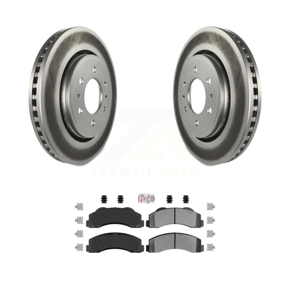 Front Coat Brake Rotors Semi-Metallic Pad Kit For Ford F-150 Expedition Lincoln Navigator KGA-100442