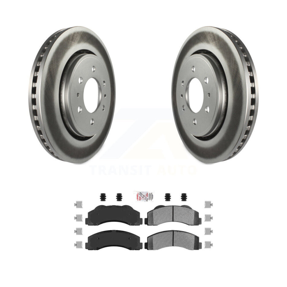 Front Coat Brake Rotors Semi-Metallic Pad Kit For Ford F-150 Expedition Lincoln Navigator KGA-100442