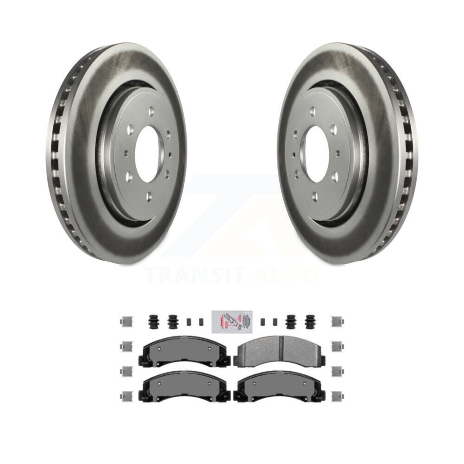 Front Coat Brake Rotors Semi-Metallic Pad Kit For Ford F-150 Expedition Lincoln Navigator KGA-100444