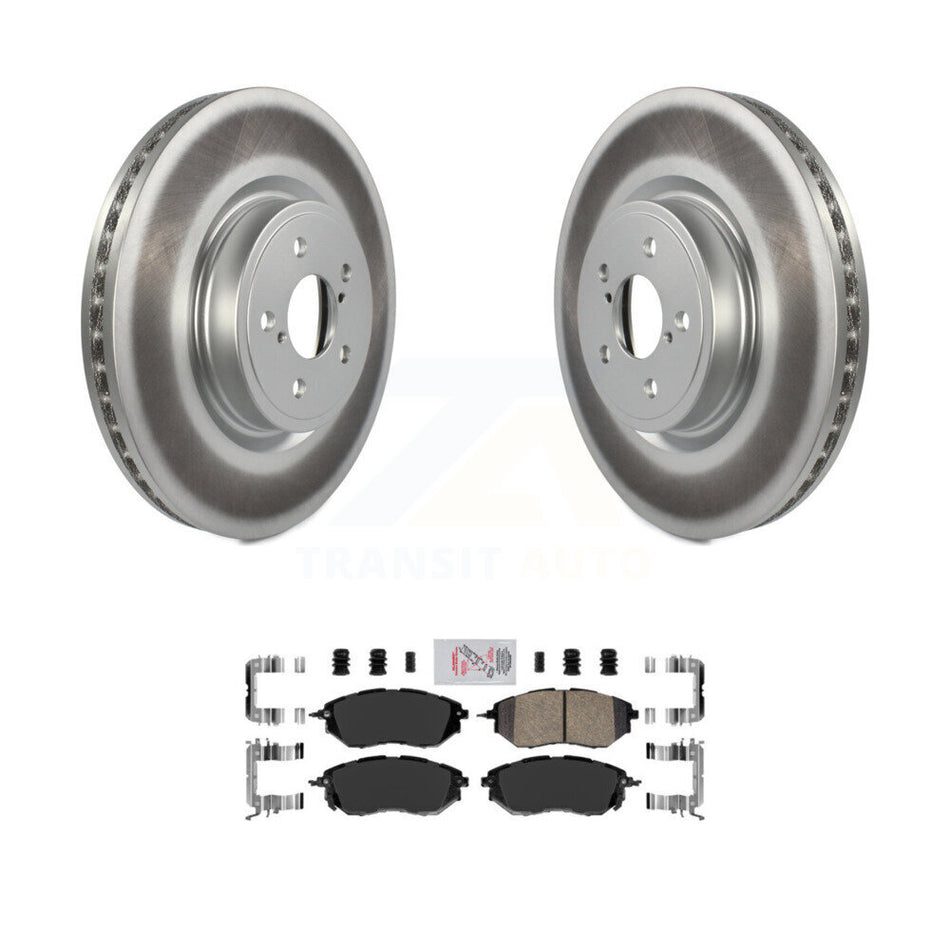 Front Coated Disc Brake Rotors And Ceramic Pads Kit For Subaru Forester Outback Legacy KGA-100448