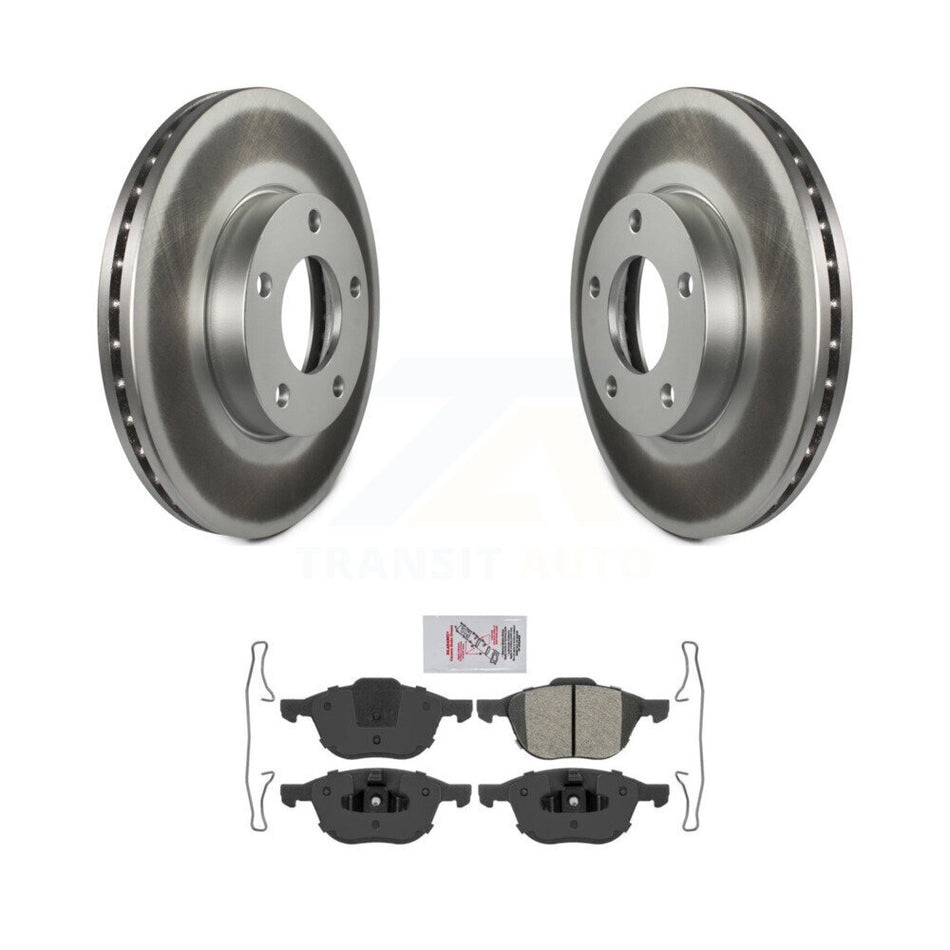 Front Coated Disc Brake Rotors And Semi-Metallic Pads Kit For Mazda 3 Sport KGA-100458