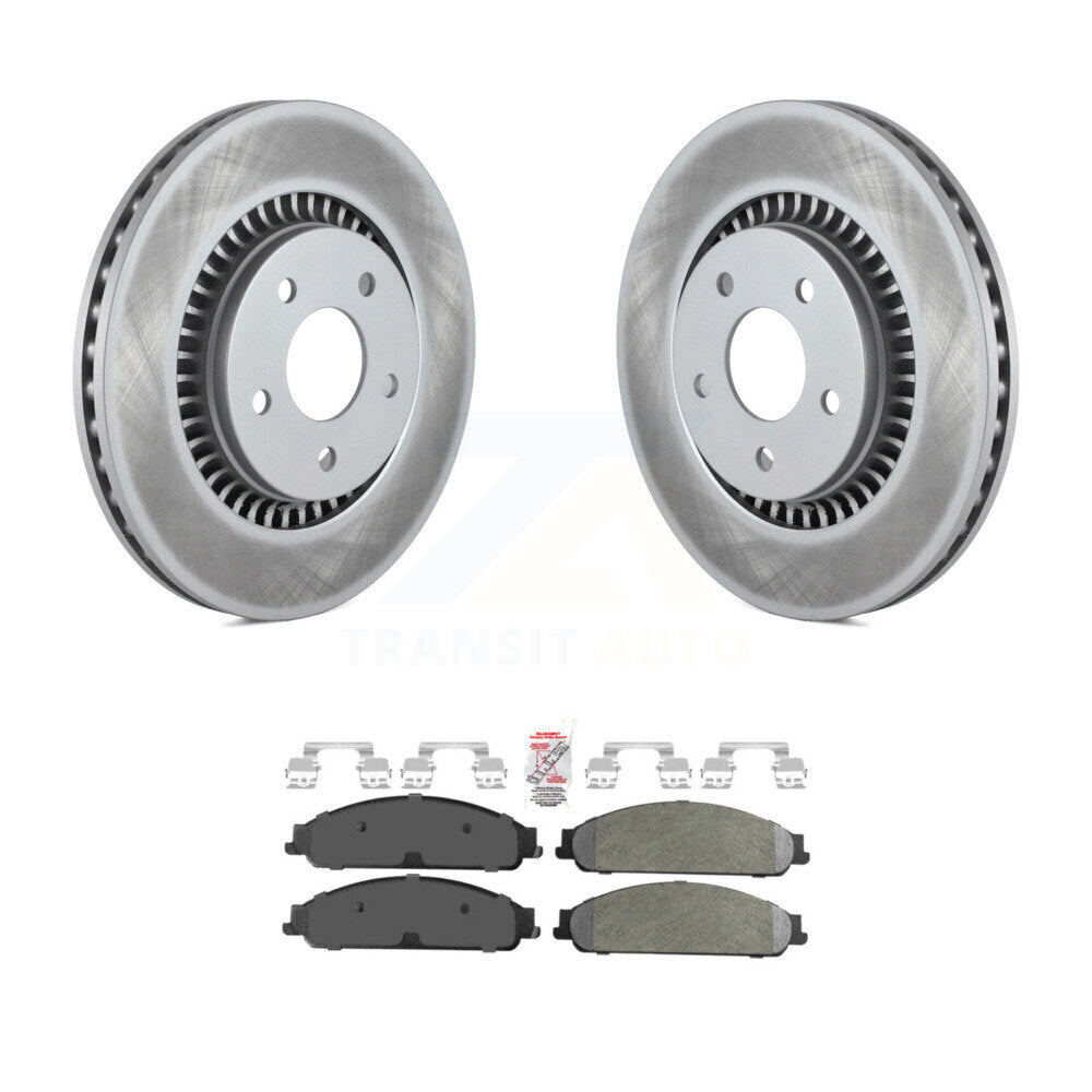 Front Coated Brake Rotor & Semi-Metallic Pad Kit For Ford Five Hundred Freestyle Taurus X KGA-100498