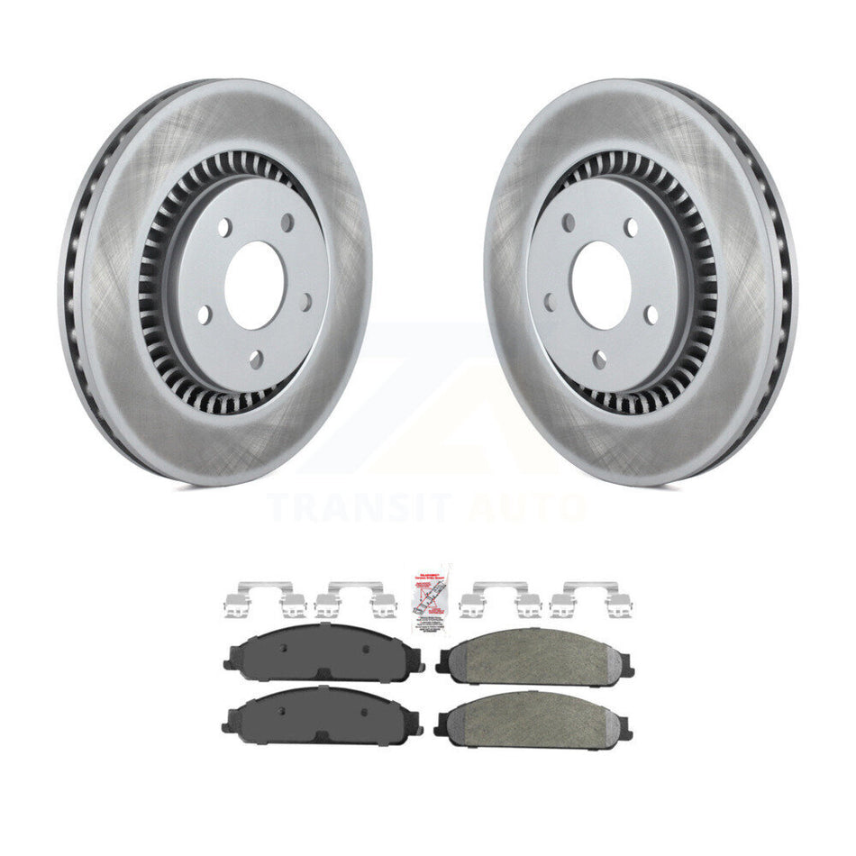 Front Coated Brake Rotor & Semi-Metallic Pad Kit For Ford Five Hundred Freestyle Taurus X KGA-100498