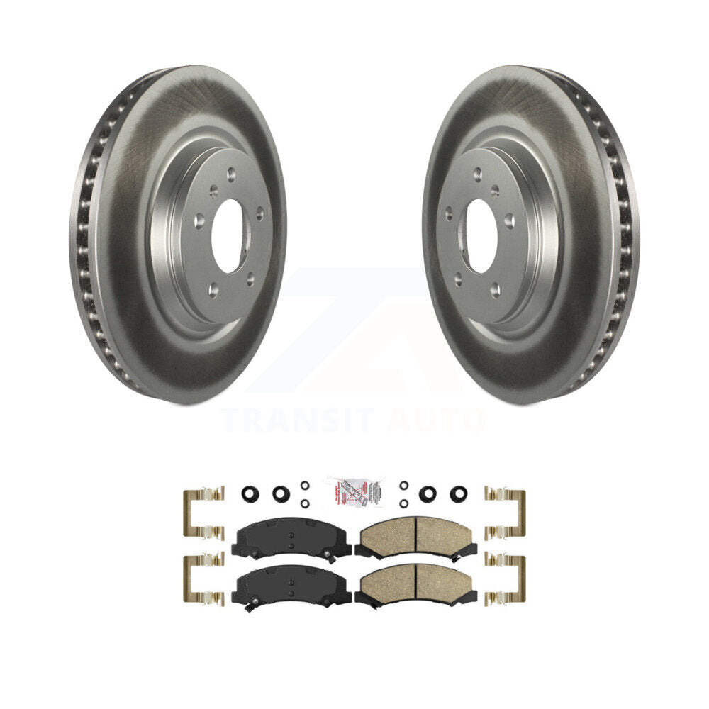 Front Coated Brake Rotors Ceramic Pad Kit For Buick Lucerne Chevrolet Impala LaCrosse DTS KGA-100506