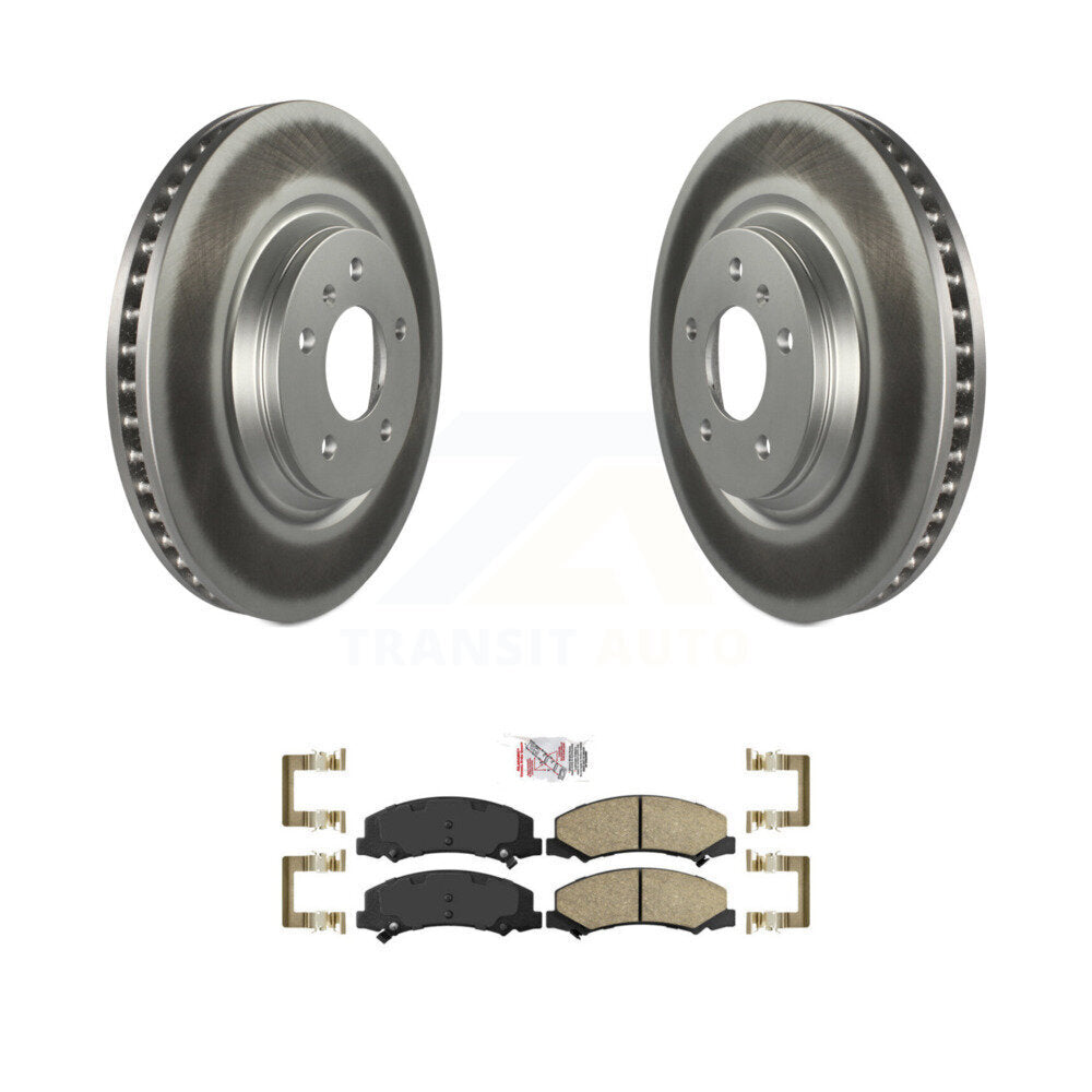 Front Coated Brake Rotors Ceramic Pad Kit For Buick Lucerne Chevrolet Impala LaCrosse DTS KGA-100507