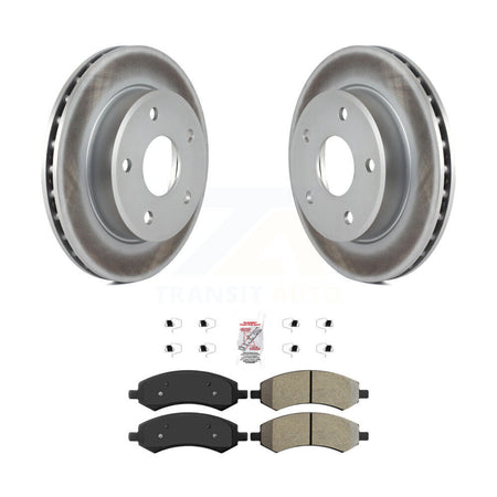 Front Coat Disc Brake Rotors Semi-Metallic Pad Kit For Dakota Dodge Ram Mitsubishi Raider KGA-100513
