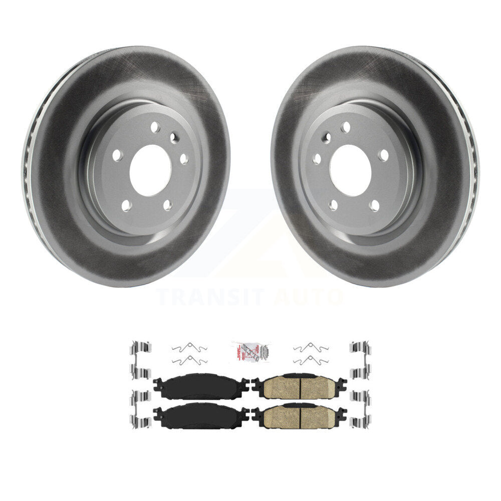 Front Coat Disc Brake Rotor Ceramic Pad Kit For Ford Explorer Flex Taurus Lincoln MKT MKS KGA-100518