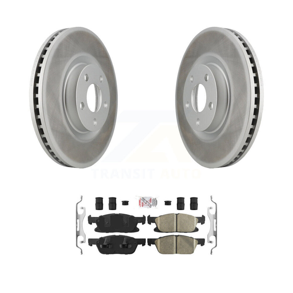 Front Coat Disc Brake Rotor Ceramic Pad Kit For Ford Edge With 316mm Diameter KGA-100535