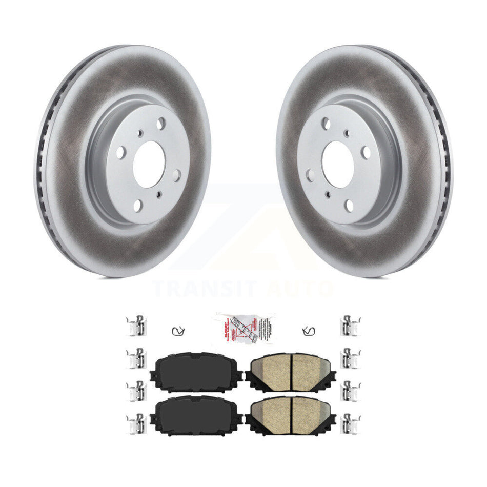 Front Coated Disc Brake Rotors And Ceramic Pads Kit For Toyota Yaris KGA-100551