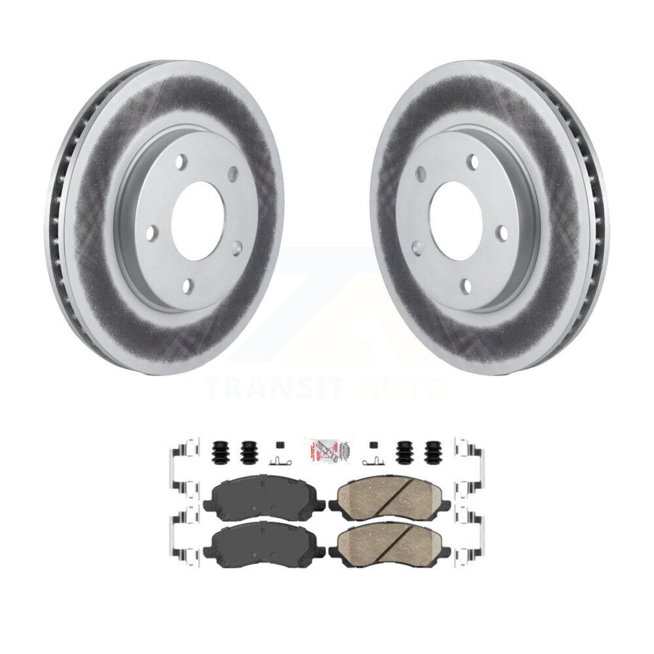 Front Coat Disc Brake Rotor Ceramic Pad Kit For Chrysler Sebring Mitsubishi Lancer Galant KGA-100554