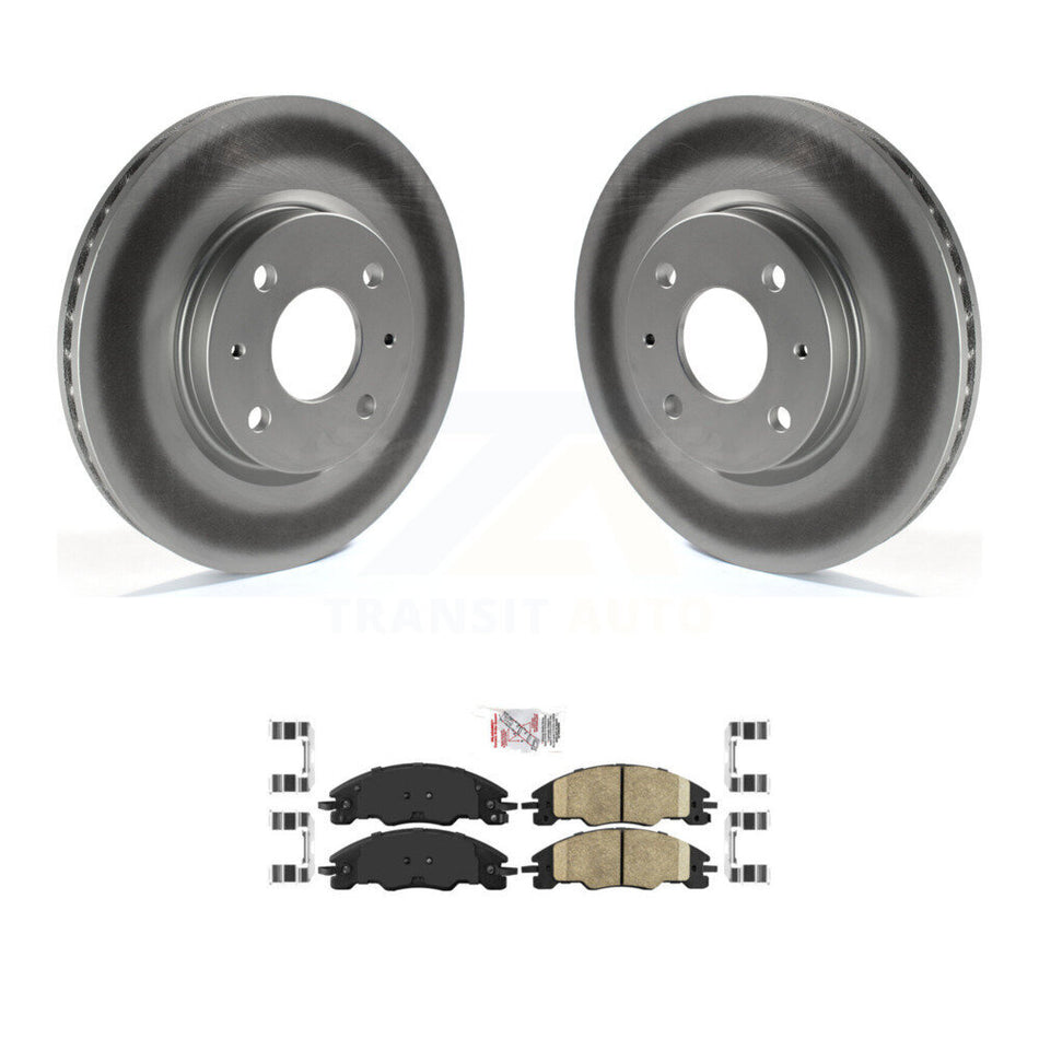 Front Coated Disc Brake Rotors And Ceramic Pads Kit For 2008-2011 Ford Focus KGA-100556