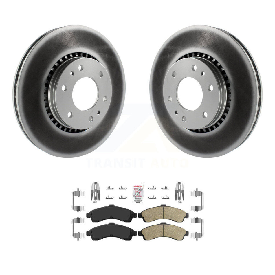 Front Coat Brake Rotor Ceramic Pad Kit For Chevrolet GMC Trailblazer Envoy XL EXT SSR XUV KGA-100568