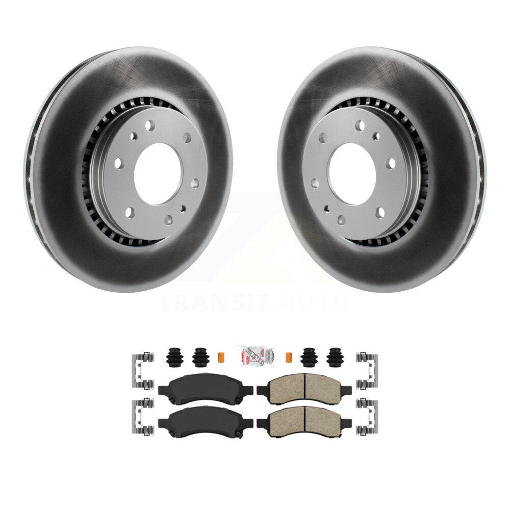 Front Coated Brake Rotor Ceramic Pad Kit For Chevrolet Trailblazer GMC Envoy XL EXT Buick KGA-100570