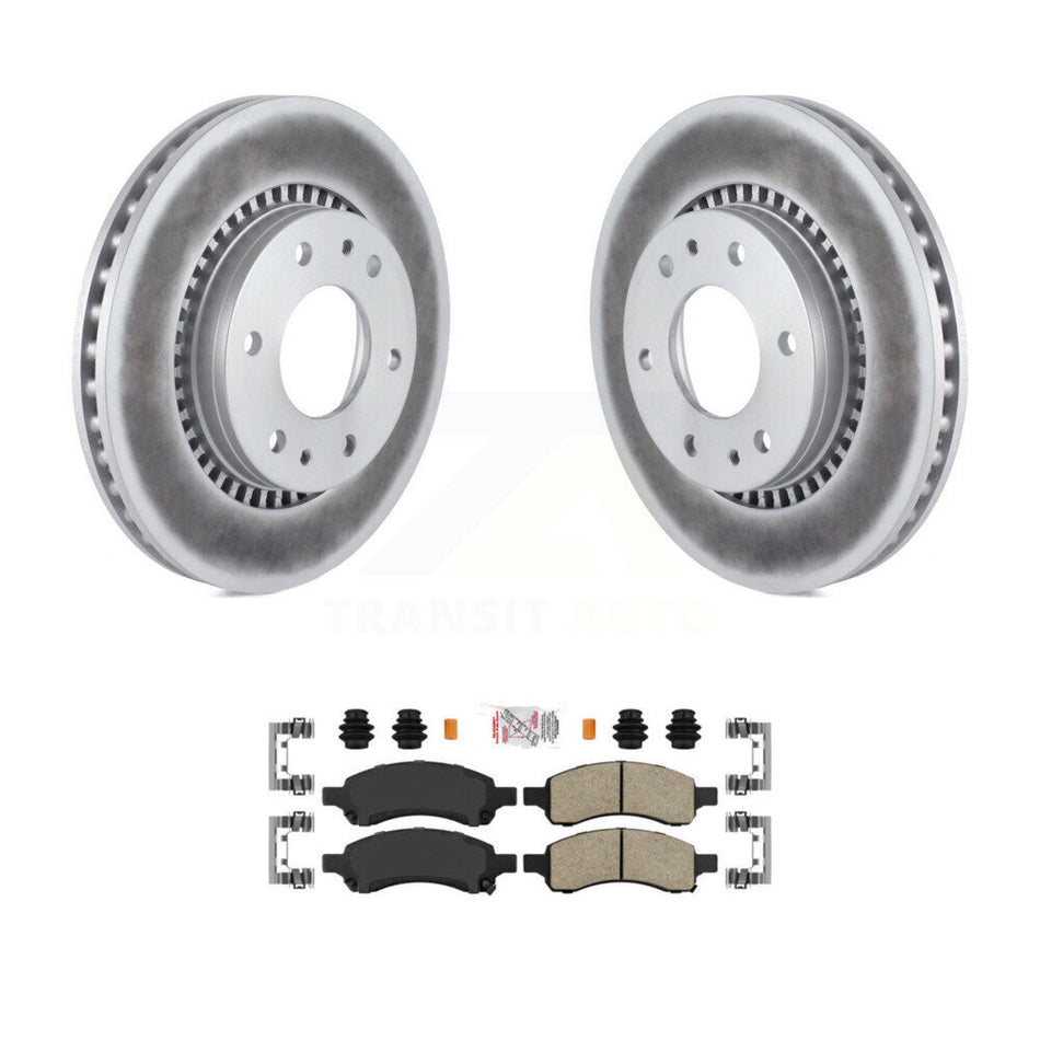Front Coat Brake Rotors Ceramic Pad Kit For Chevrolet Trailblazer GMC Envoy Buick Rainier KGA-100573