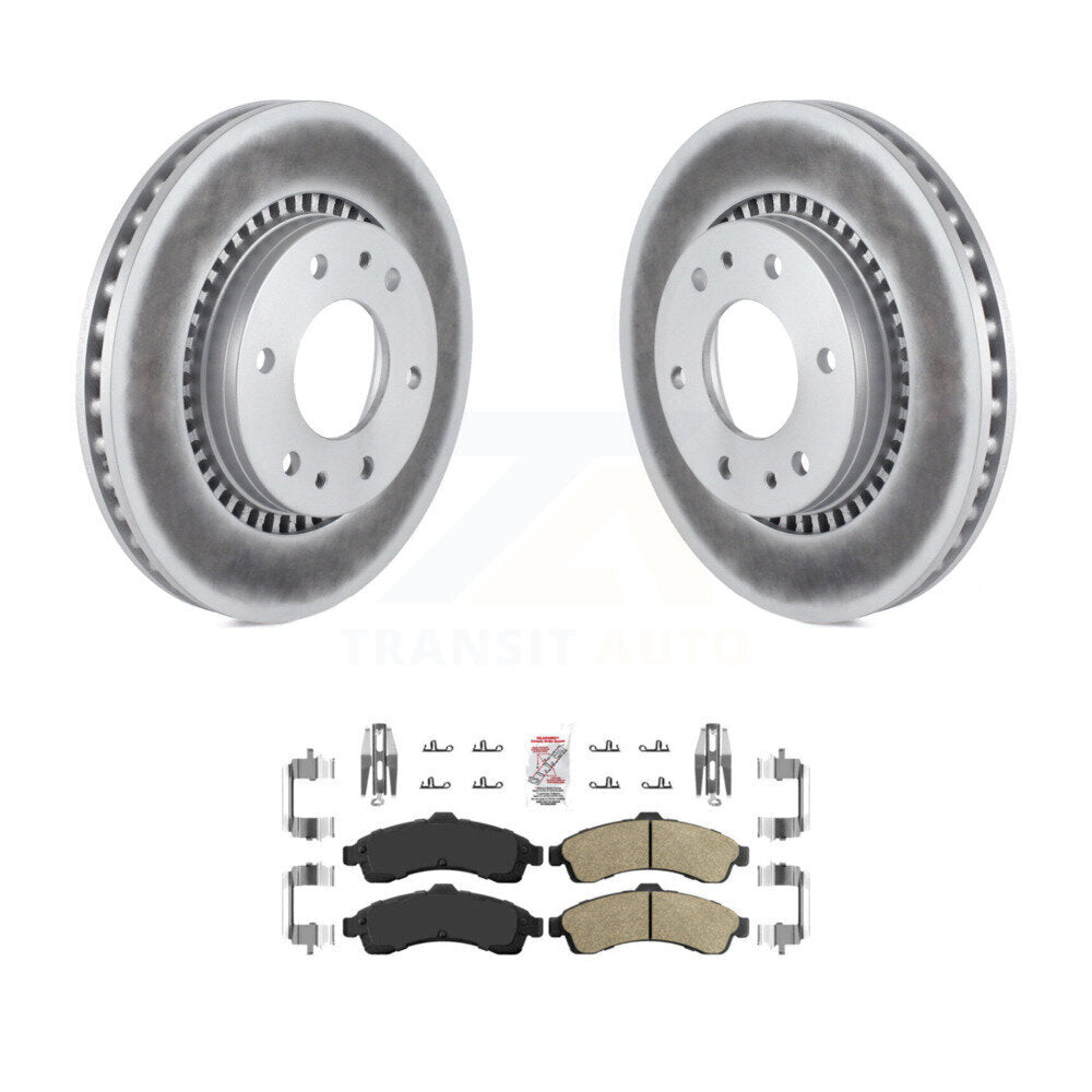Front Coat Disc Brake Rotors Ceramic Pad Kit For 2006 Isuzu Ascender With 3rd Row Seating KGA-100574