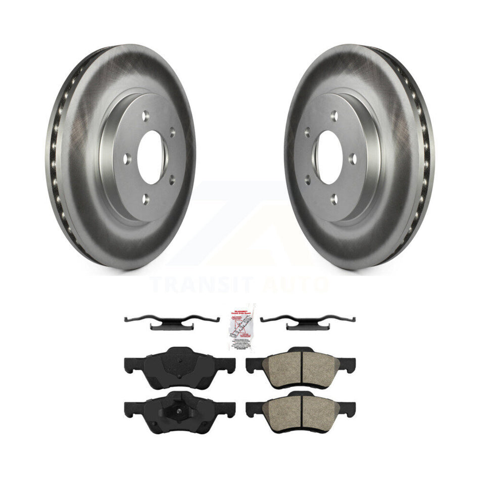 Front Coated Disc Brake Rotor Semi-Metallic Pad Kit For Ford Escape Mazda Tribute Mercury KGA-100576