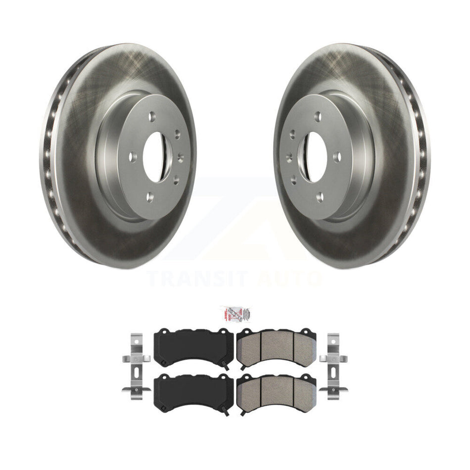Front Coated Disc Brake Rotors And Semi-Metallic Pads Kit For Cadillac ATS V KGA-100582