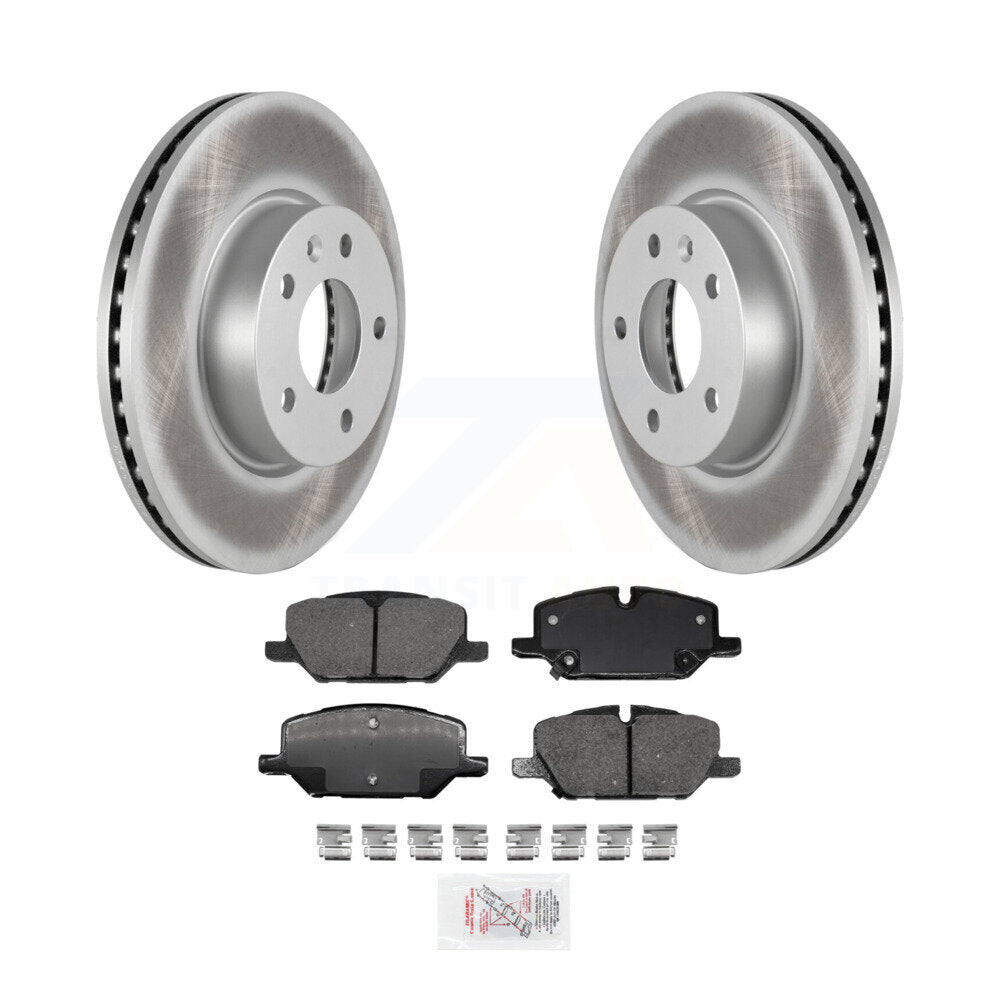Front Coated Brake Rotor Ceramic Pad Kit For Cadillac CT4 With 300mm Diameter KGA-100585
