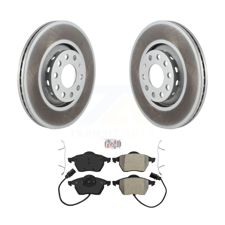 Front Coated Disc Brake Rotors And Semi-Metallic Pads Kit For Audi A4 Quattro A6 S6 S4 KGA-100595