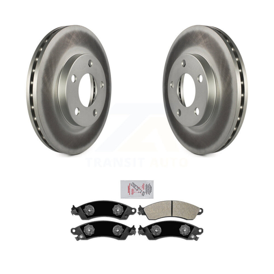 Front Coated Disc Brake Rotors And Semi-Metallic Pads Kit For Ford Mustang Left or Right KGA-100616