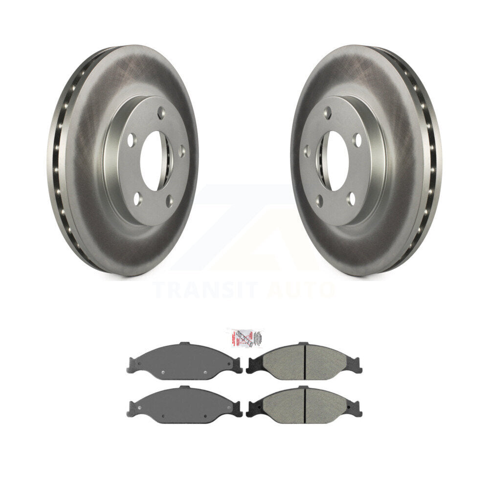 Front Coated Disc Brake Rotors And Semi-Metallic Pads Kit For Ford Mustang KGA-100617
