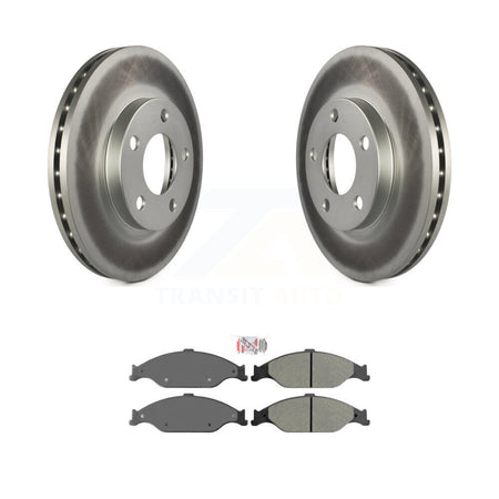 Front Coated Disc Brake Rotors And Semi-Metallic Pads Kit For Ford Mustang KGA-100617