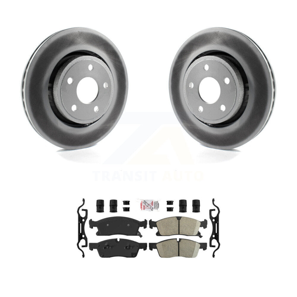 Front Coated Disc Brake Rotors & Ceramic Pad Kit For Jeep Grand Cherokee Dodge Durango WK KGA-100623