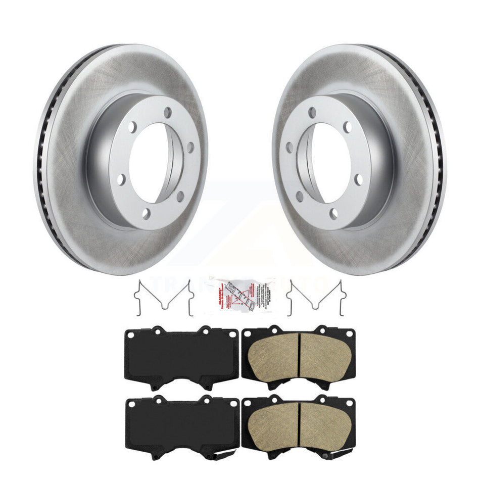 Front Coated Disc Brake Rotors And Ceramic Pads Kit For Toyota Tundra Sequoia KGA-100630
