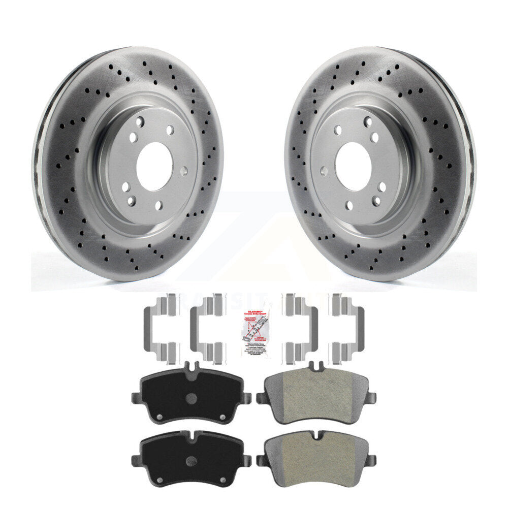 Front Coat Brake Rotor Semi-Metallic Pad Kit For 04 Mercedes-Benz C320 With Sport Package KGA-100638