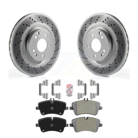 Front Coat Brake Rotor Semi-Metallic Pad Kit For 04 Mercedes-Benz C320 With Sport Package KGA-100638