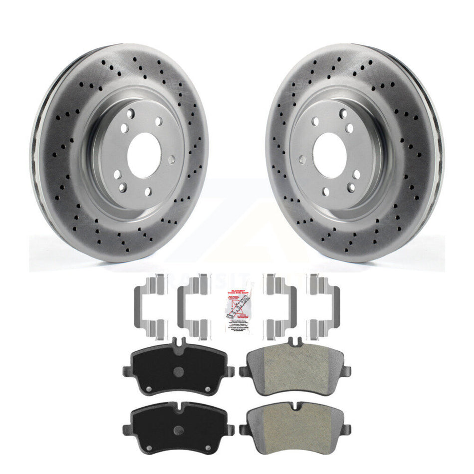 Front Coat Brake Rotor Semi-Metallic Pad Kit For 04 Mercedes-Benz C320 With Sport Package KGA-100638