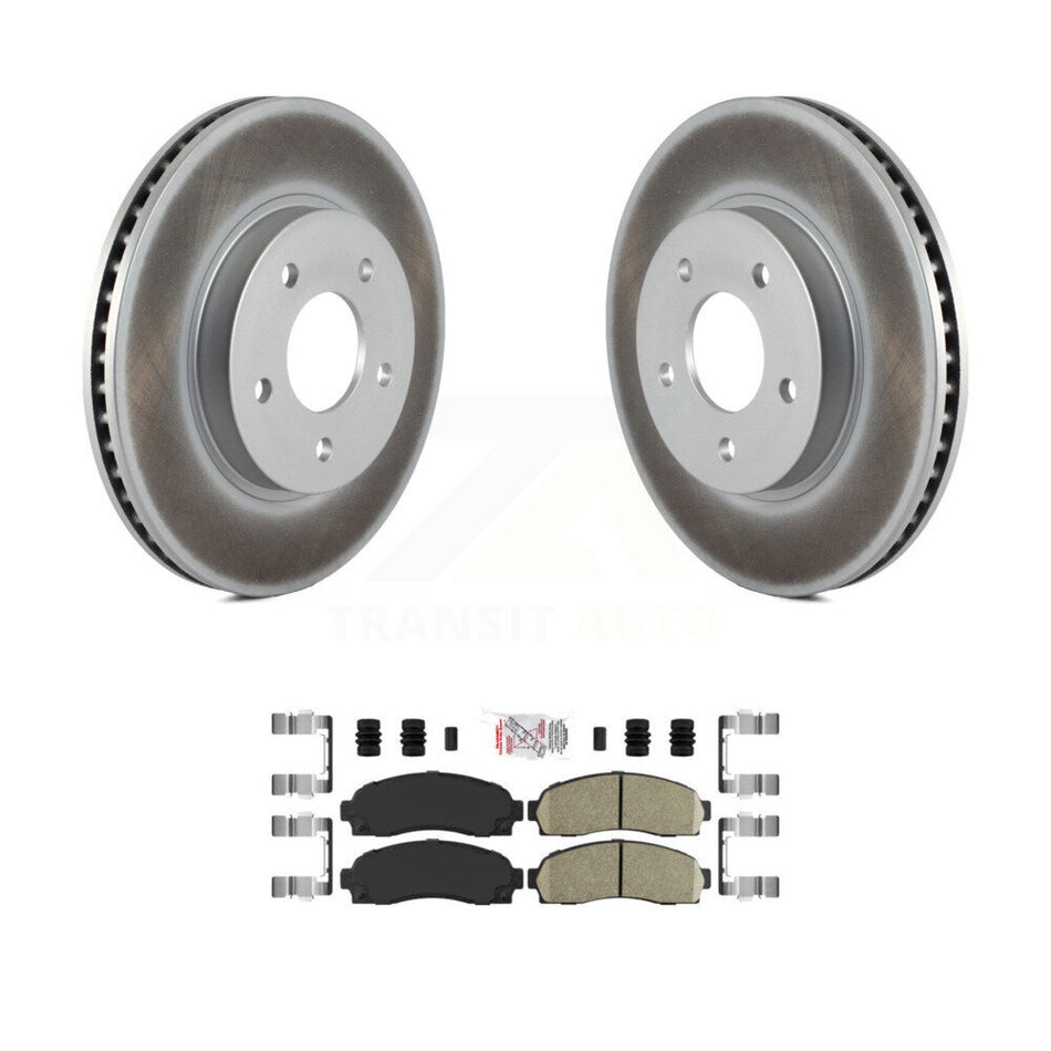 Front Coated Brake Rotor Ceramic Pad Kit For Saturn Vue Chevrolet Equinox Pontiac Torrent KGA-100641