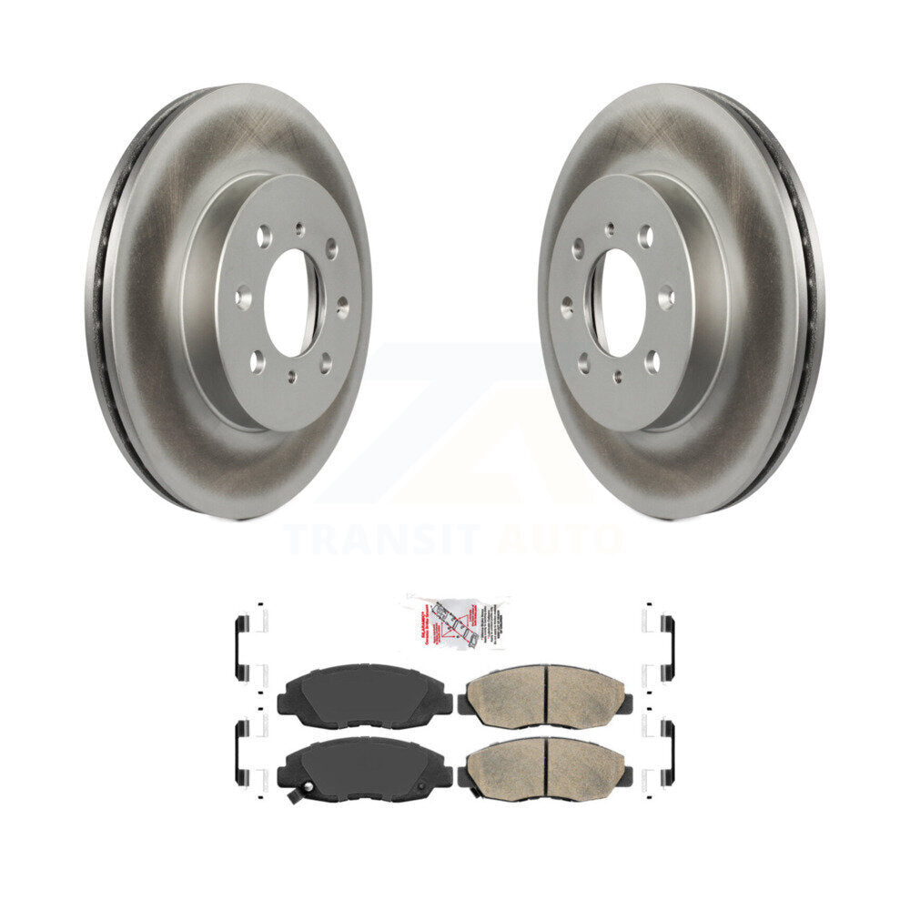 Front Coated Disc Brake Rotors And Ceramic Pads Kit For Honda Civic Acura EL Insight KGA-100652