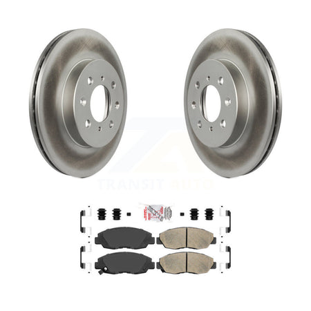 Front Coated Disc Brake Rotors And Ceramic Pads Kit For Honda Civic Acura EL Insight KGA-100653