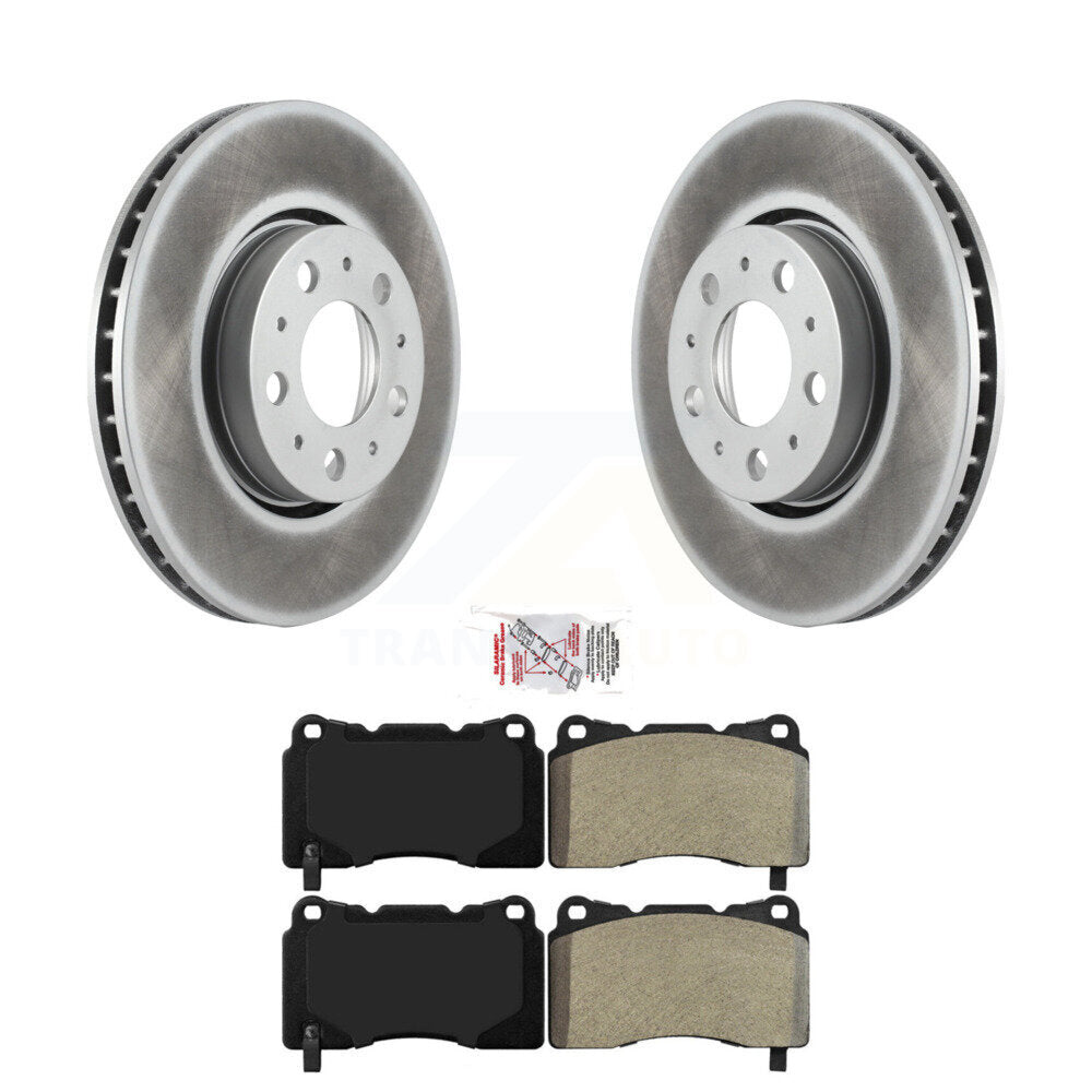 Front Coated Disc Brake Rotors And Semi-Metallic Pads Kit For 2005-2007 Volvo V70 R KGA-100664
