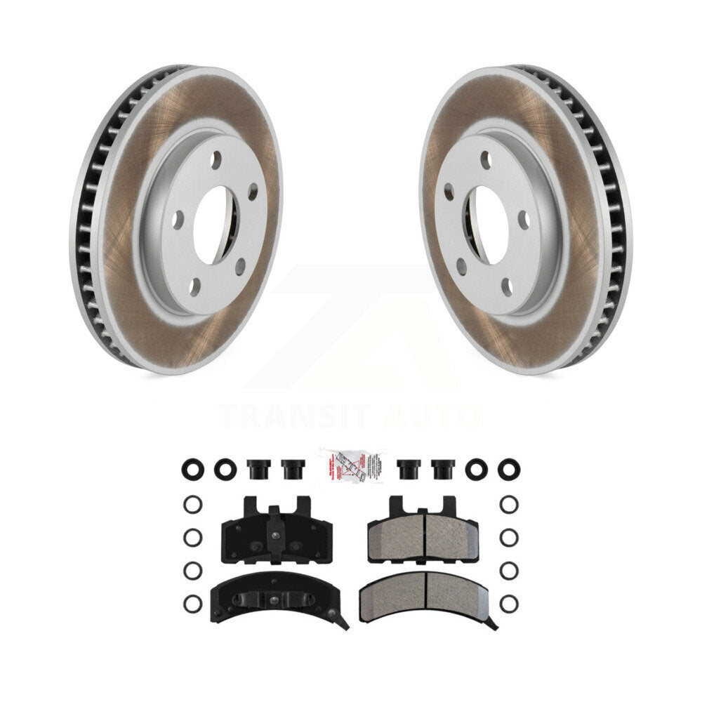 Front Coated Brake Rotors Semi-Metallic Pad Kit For Cadillac DeVille Fleetwood 60 Special KGA-100667