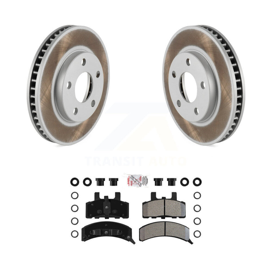 Front Coated Brake Rotors Semi-Metallic Pad Kit For Cadillac DeVille Fleetwood 60 Special KGA-100667